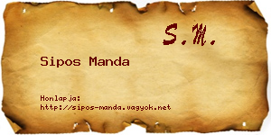 Sipos Manda névjegykártya